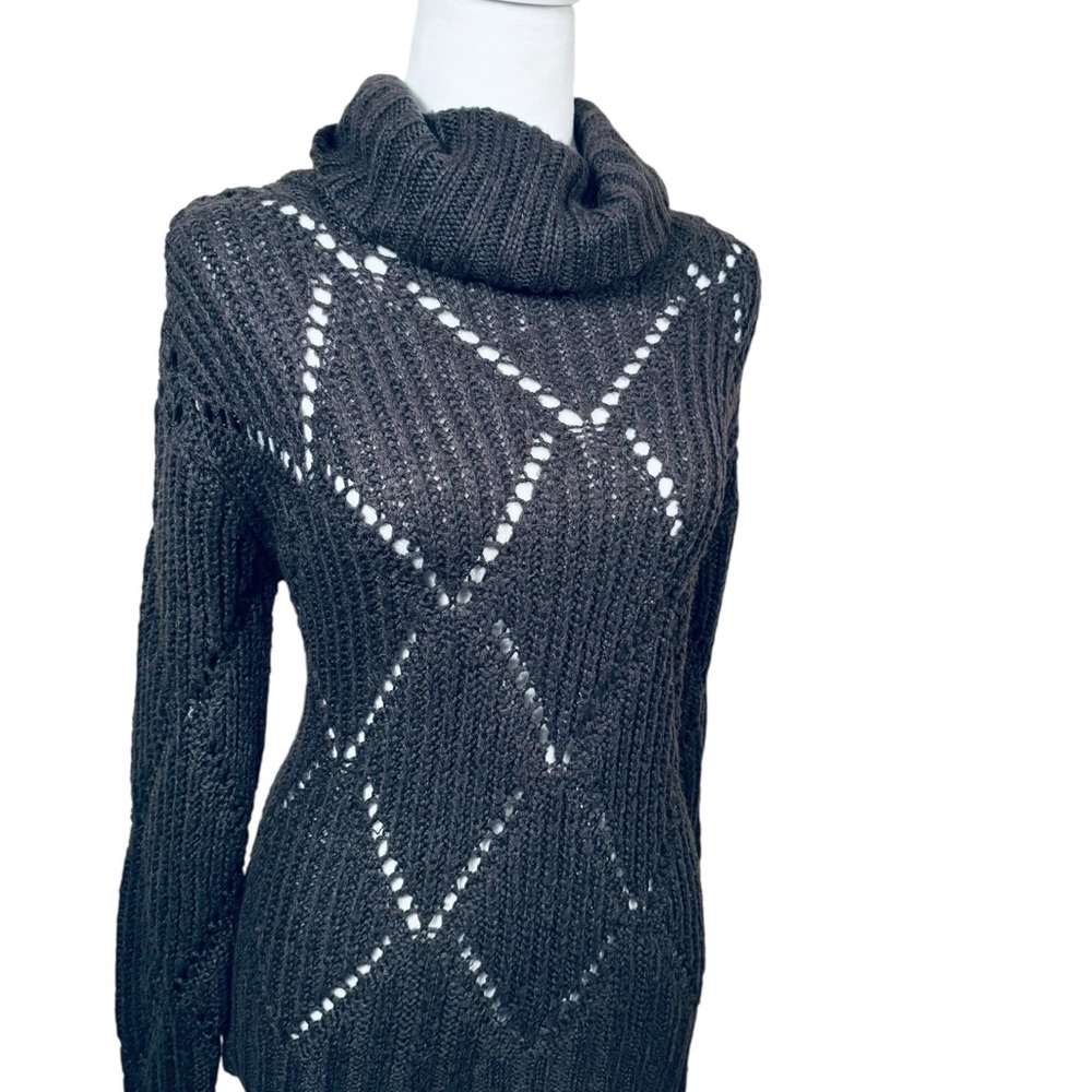 Femme by Design Y2K knit Brownish/grey Turtleneck Sweater - Picture 2 of 8